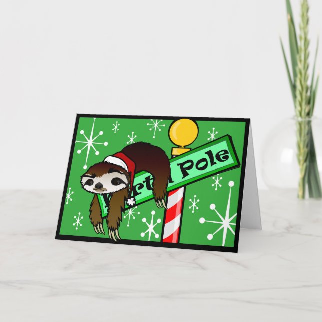 CHRISTMAS HELGDAG SLOTH GRAPHIC GREETARD CARD HELGKORT (Framsida)