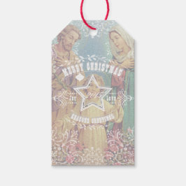 CHRISTMAS Heliga Family - Märkre Presentetikett