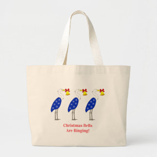 Christmas Herons Tote Bag Jumbo Tygkasse