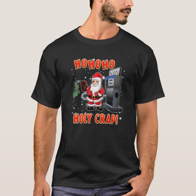 Christmas High Gas Prices Santa Meme 1 T Shirt (Framsida)