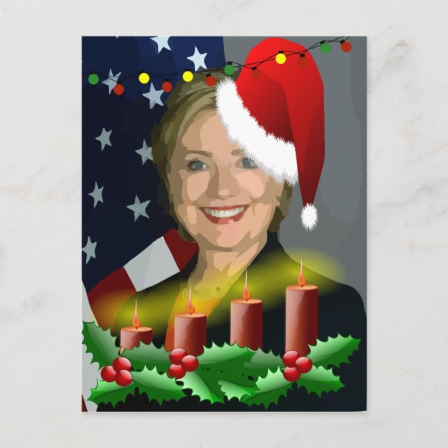 christmas hillisk clinton helg vykort (Framsida)