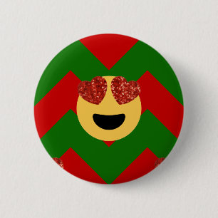 christmas hjärta öga emoji knapp