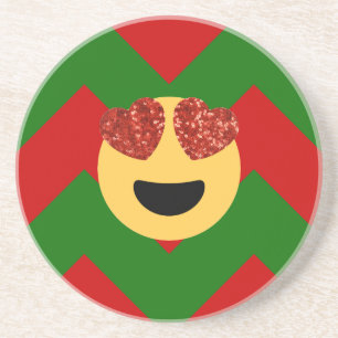 christmas hjärta öga emoji underlägg