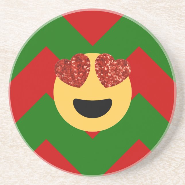 christmas hjärta öga emoji underlägg (Framsidan)