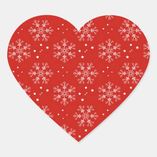 christmas hjärtformat klistermärke (Framsida)