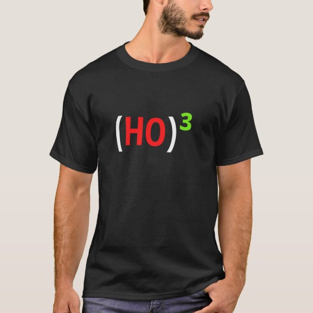 Christmas HO 3 HO HO HO Holiday Math Teacher  T Shirt (Framsida)