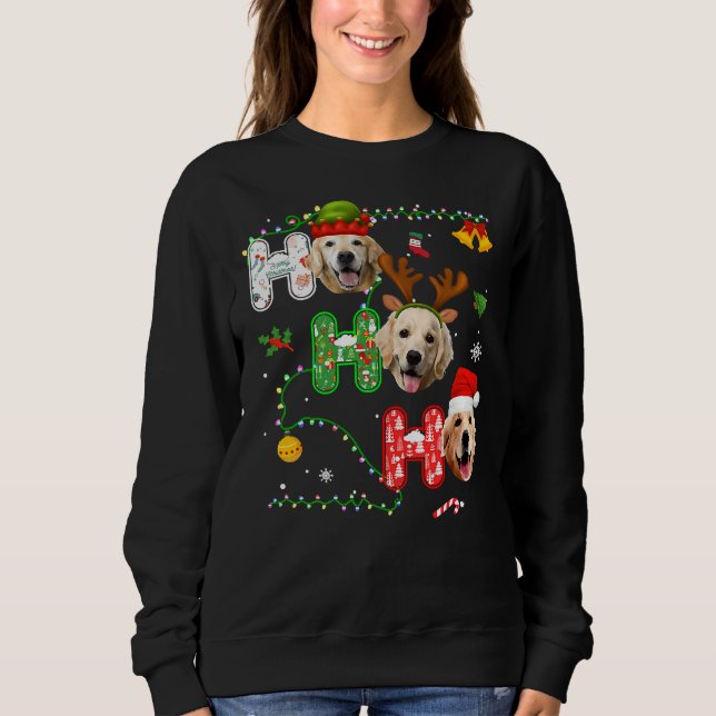 Christmas Ho Ho Ho Golden Retriever 351 T Shirt (Framsida)