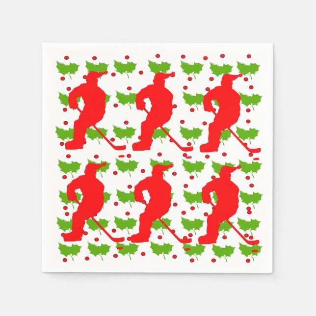 CHRISTMAS HOCKEY PAPPERSSERVETT (Framsidan)