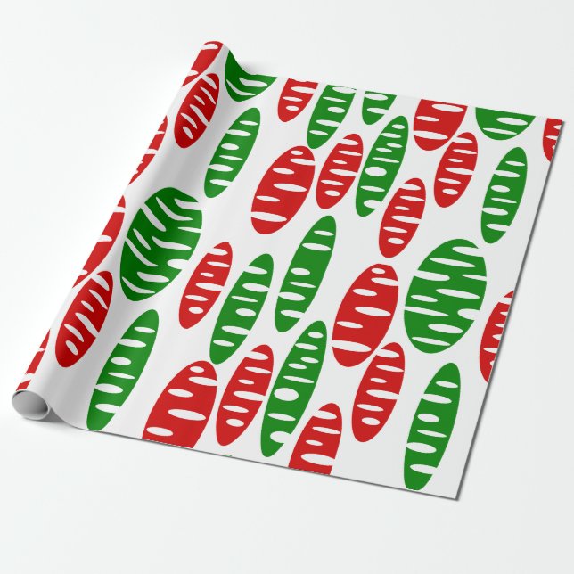 Christmas Holey Ovals  Presentpapper (Utrullad)