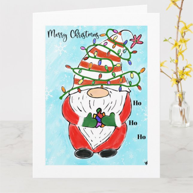 Christmas Holiday Autism awareness greeting card Kort (Gul blomma)