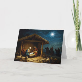 Christmas Holiday Card Baby Jesus Series #1 Kort