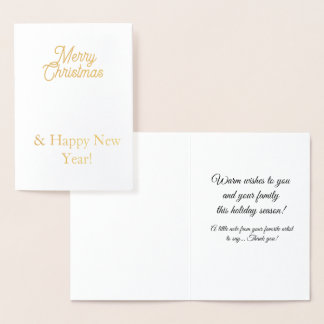 Christmas Holiday Card Folierat Kort