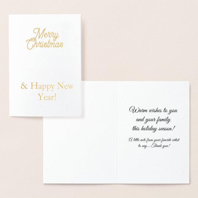 Christmas Holiday Card Folierat Kort (Display)
