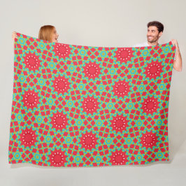 Christmas Holiday Charm Pattern Fleecefilt