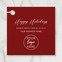 Christmas Holiday Company Logo Gåvor Etiketter