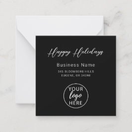 Christmas Holiday Custom Business Logo Anteckningskort