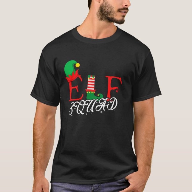 Christmas Holiday Elf Squad Xmas Elves Funny  T Shirt (Framsida)