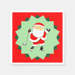 Christmas Holiday Golf Party Pappersservett