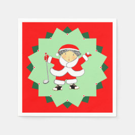 Christmas Holiday Golf Party Pappersservett