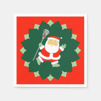 Christmas Holiday Lacrosse Party Pappersservett