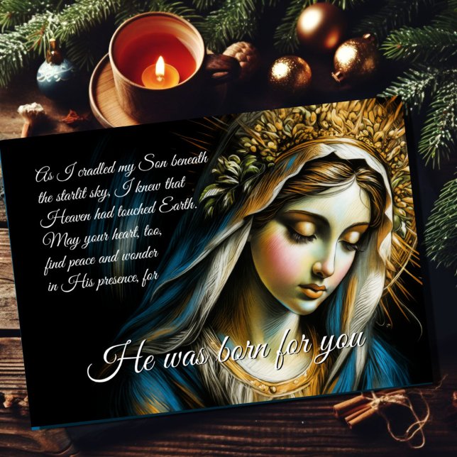Christmas Holiday Message from the Blessed Mother Helgkort (Skapare uppladdad)