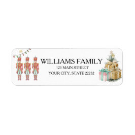 Christmas Holiday Nutcracker Address Label Returadress Etikett