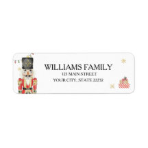Christmas Holiday Nutcracker Address Label