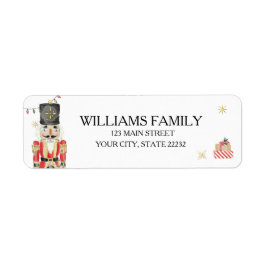 Christmas Holiday Nutcracker Address Label Returadress Etikett