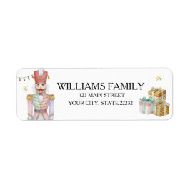 Christmas Holiday Nutcracker Address Label Returadress Etikett