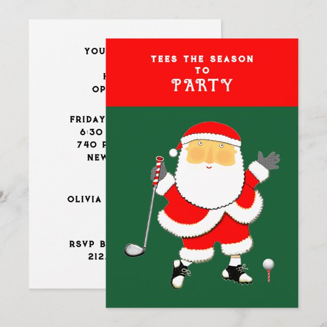 Christmas Holiday Open House Invitations Inbjudningar (Fram/baksida)