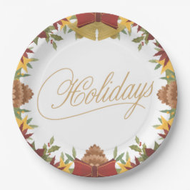 Christmas Holiday Paper Plates – Festive Dinner