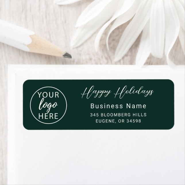  Christmas Holiday Professional Business Custom  Returadress Etikett (Insitu)
