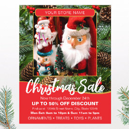 Christmas Holiday Sale Custom Photo Red Business Reklamblad
