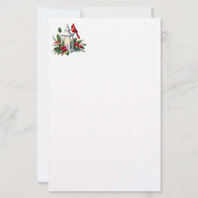 Christmas Holiday Stationery Paper Brevpapper (Framsida)