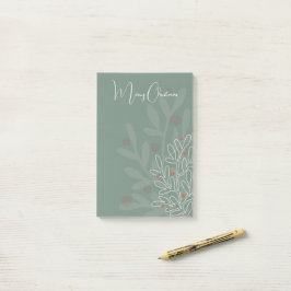 Christmas holidays abstract floral design post-it block