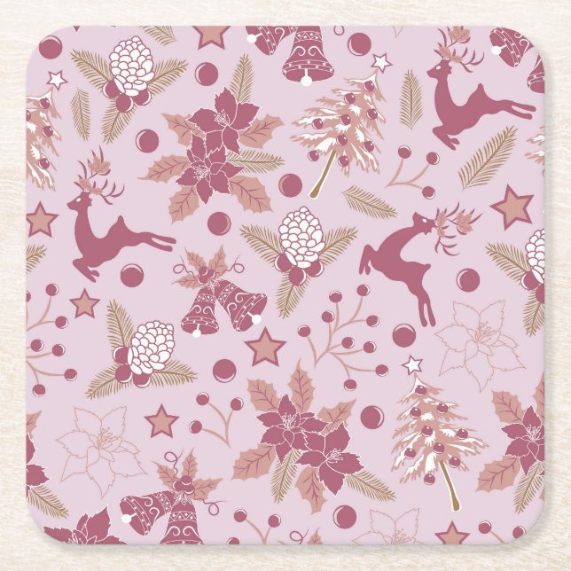 Christmas holidays underlägg papper kvadrat (Framsidan)