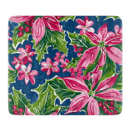 Christmas Holly And Flower Patterned 