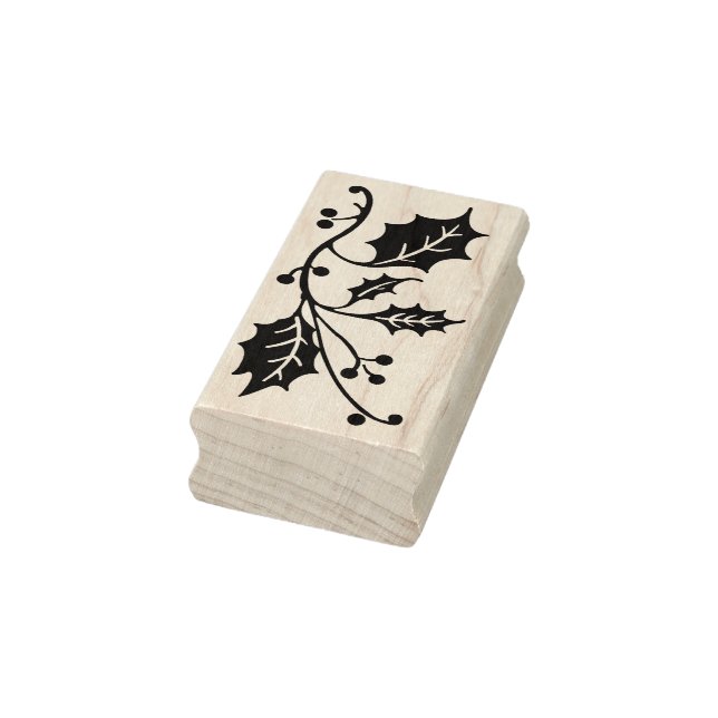 Christmas holly art frimärke stämpel (Stämpel)