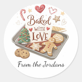 Christmas Holly Berry Homemade Baking Classic Runt Klistermärke