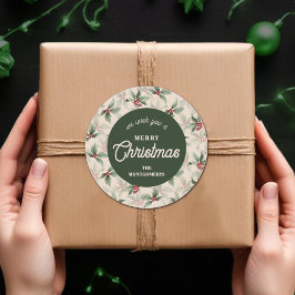 Christmas Holly Berry Homemade Food Holiday Baking Runt Klistermärke