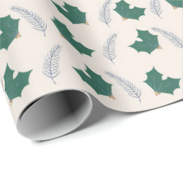 Christmas Holly gift wrap Presentpapper