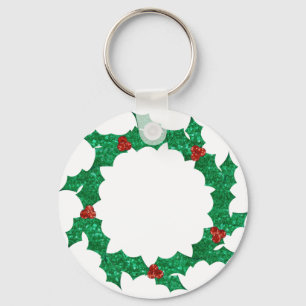 Christmas holly wans nyckelring