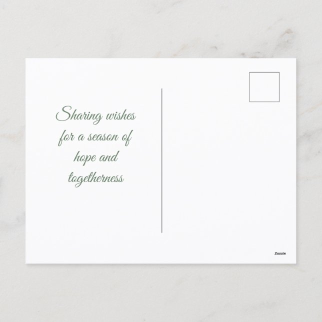 Christmas Hope and Togetherness Helg Vykort (Baksida)