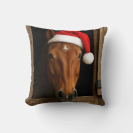 Christmas Horse In Stable Window Kudde