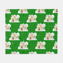 Christmas House Pattern  Fleecefilt