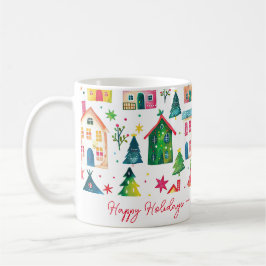 Christmas Houses Happy Holidays Kaffemugg