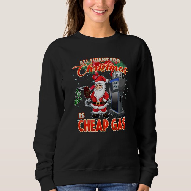 Christmas Humor 2022 Santa Claus Meme Gas Price  T Shirt (Framsida)