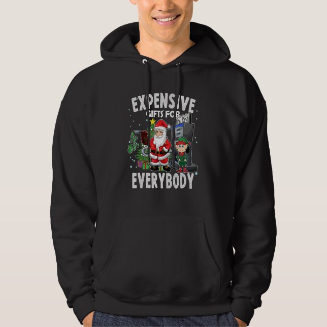 Christmas Humor Santa Expensive  Meme Hoodie (Framsida)
