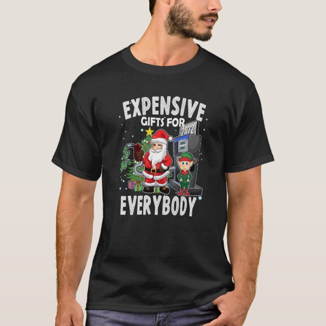 Christmas Humor Santa Expensive Meme T Shirt (Framsida)