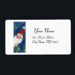 CHRISTMAS I BREV / JULTOMTEN MED RED RIBBON FRAKTSEDEL<br><div class="desc">Jag börjar med brev,  fet julklapp.Färgfull,  vismisk och konstnärlig akrylmålning till jul. Jultomten,  snövinter-natten med blommigt,  kratt,  röda buskar,  grönt dekorativa växter,  rött rosett band,  hollbär,  marionetter och leksaker i snö av Bulgan Lumini (c) com</div>